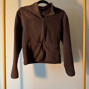 Brown Women's Zip-Up Sweatshirt